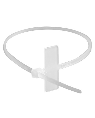 Хомут 2,5x110 белый (100шт) (252110SR-M): Хомут маркировочный, горизонтальная табличка под замком 20x9 в Вологде