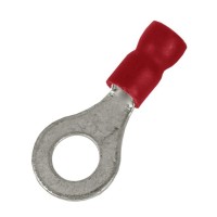 Наконечник НКИ 0,25-1,5 М8 (D8,4мм) с отверстием под винт (100 шт) (2A8P-EE-PVC). Наконечник с отверстием под винт и изолированным фланцем ПВХ. ДКС