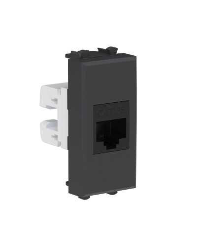 Розетка RJ-45, кат.5E, Avanti, 1 модуль, черный матовый (4412661): Розетка компьютерная модульная в Вологде