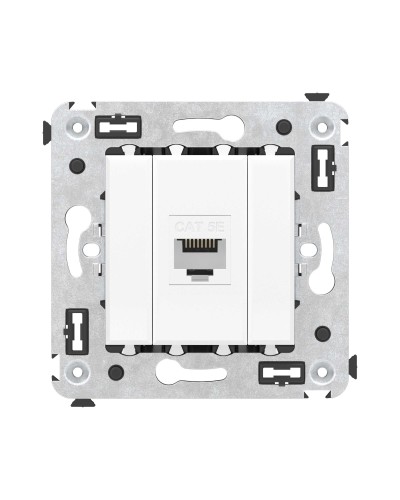 Розетка RJ-45 в стену, кат.5E, Avanti, одинарная, белое облако (4400663). Розетка компьютерная. ДКС в Вологде