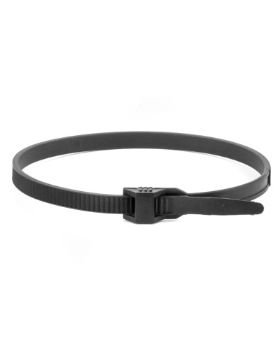 Хомут 9х300 P6.6 черный (100шт) (26502SR). Хомут с плоским замком. ДКС в Вологде