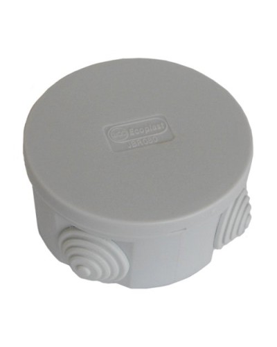 Коробка JBR080 D=80х40, 4 вых., IP44, серая (44005). Коробка монтажная. Экопласт в Вологде