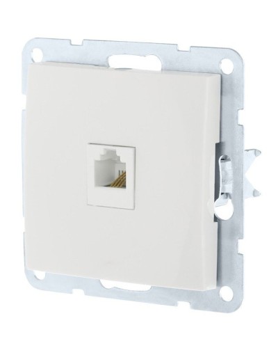 Розетка RJ-45 кат. 5е с накладкой, белый LK60 (866104-1). Розетка компьютерная. Экопласт в Вологде
