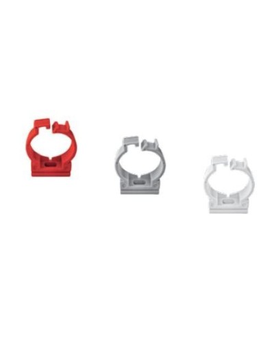 Ecoplast держатель с защелкой для труб D25, АБС, красный (50 шт) (49625-50). Держатель с защелкой для аспирационной системы. Экопласт в Вологде