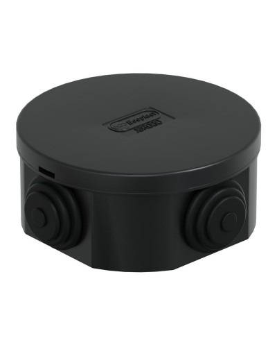 Коробка JBR080 D=80х40, 4 вых., IP44, черная (44005BL-1). Коробка монтажная. Экопласт в Вологде