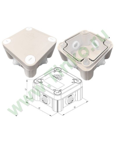 КМ-1010(П)-IP55. Коробка монтажная. Гефест в Вологде