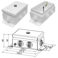 КМ IP55-0812 (без DIN рейки). Коробка монтажная электротехническая. Гефест