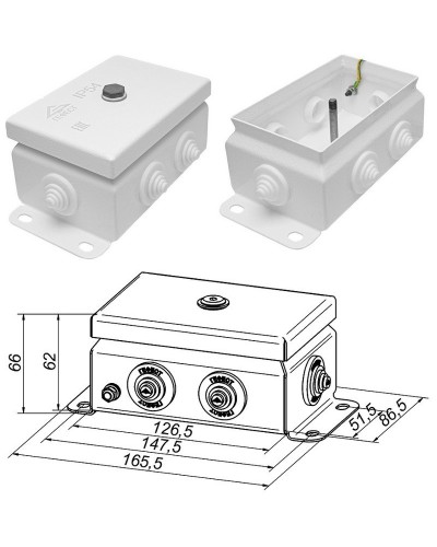 КМ IP55-0812 (без DIN рейки). Коробка монтажная электротехническая. Гефест в Вологде