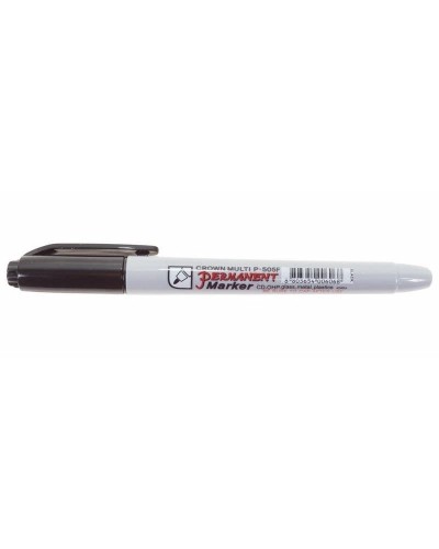 Маркер перманентный Crown «Multi Marker Super Slim» 1 мм, черный, пулевидный (08-8001): Ручка для маркировки в Вологде