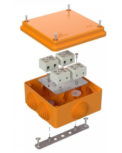 Коробка огнестойкая 100х100х50 (40-0300-FR1.5-8). Коробка огнестойкая для открытой установки. Промрукав в Вологде