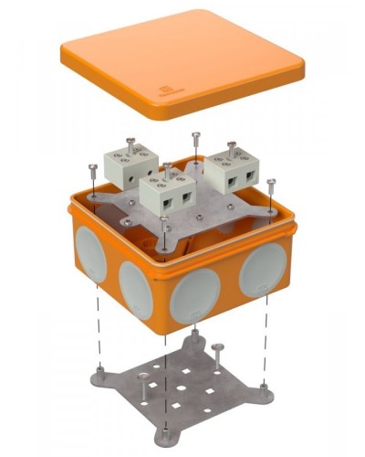 Коробка огнестойкая 100х100х50 (60-0300-FR10.0-6). Коробка огнестойкая для открытой установки. Промрукав в Вологде