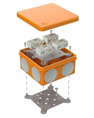 Коробка огнестойкая 100х100х50 (60-0300-FR6.0-4-8-Р Е15-Е60). Коробка огнестойкая для открытой установки. Промрукав в Вологде