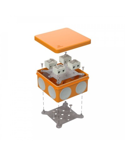Коробка огнестойкая 100х100х50 (60-0300-FR10.0-8). Коробка огнестойкая для открытой установки. Промрукав в Вологде