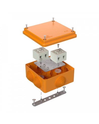 Коробка огнестойкая 100х100х50 для о/п (40-0300-FR10.0-4). Коробка огнестойкая для открытой установки. Промрукав в Вологде