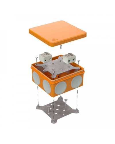 Коробка огнестойкая 60-0300-FR2.5-4 Е15-Е120 100х100х50. Коробка огнестойкая для открытой установки. Промрукав в Вологде