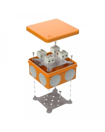 Коробка огнестойкая 100х100х50 (60-0300-FR2.5-8). Коробка огнестойкая для открытой установки. Промрукав в Вологде