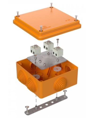 Коробка огнестойкая 100х100х50 (40-0300-FR1.5-6). Коробка огнестойкая для открытой установки. Промрукав в Вологде