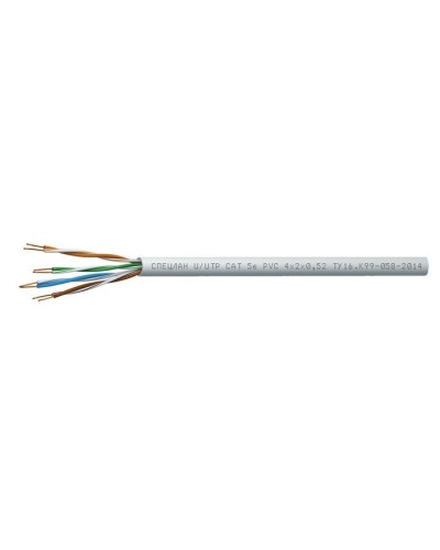 СПЕЦЛАН U/UTP Cat 5e PVC 4х2х0,52. Кабель «витая пара» (LAN) для структурированных систем связи. Спецкабель в Вологде
