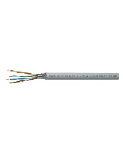 СПЕЦЛАН SF/UTP Cat 5e PVC LSнг(А)-LS 4х2х0,52. Кабель «витая пара» (LAN) для структурированных систем связи. Спецкабель в Вологде