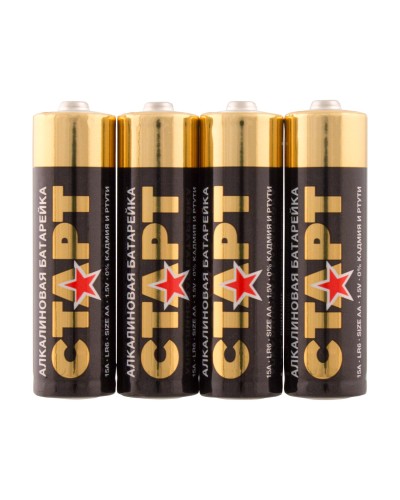 СТАРТ LR6-SH4-BOX (1,5 В, AA, LR6), упак. 4 шт.. Алкалиновые батарейки. СТАРТ в Вологде
