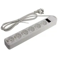 SP6W-130. Сетевой фильтр 6 розеток, 3м, белый. 5bites