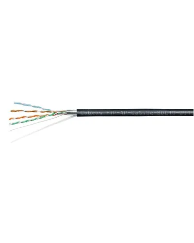 FTP-4P-Cat.5e-SOLID-OUT-PE-UV-100 (11792c-5). Кабель «витая пара» (LAN) для структурированных систем связи. CABEUS в Вологде