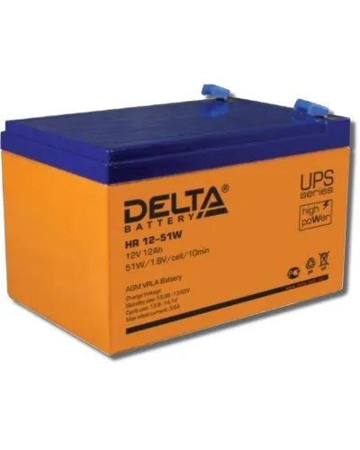 Delta HR 12-51 W. Аккумулятор герметичный свинцово-кислотный. Delta в Вологде