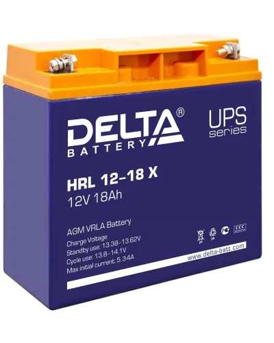 Delta HRL 12-18 X. Аккумулятор герметичный свинцово-кислотный. Delta в Вологде