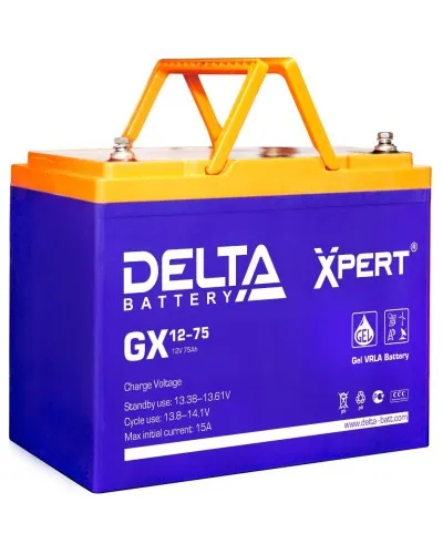Delta GX 12-75. Аккумулятор герметичный свинцово-кислотный. Delta в Вологде