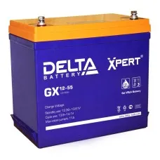 Delta GX 12-55. Аккумулятор герметичный свинцово-кислотный. Delta