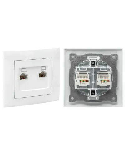 Валенсия розетка комп RJ-45 2-местная (EWK02-035-10). Розетка комп RJ-45 2-местная. EKF в Вологде