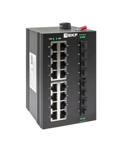 TSX-U-8GX/SFP-16GT. Промышленный неуправляемый коммутатор. EKF в Вологде