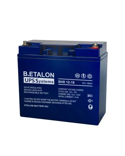 B.ETALON BHR 12-18. Аккумулятор герметичный свинцово-кислотный. ETALON в Вологде