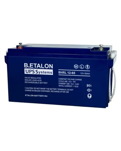 B.ETALON BHRL 12-65. Аккумулятор герметичный свинцово-кислотный. ETALON в Вологде