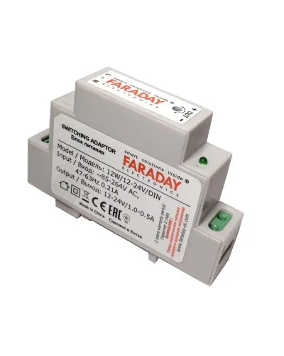 12W/12-24V/DIN. Блок питания. FARADAY в Вологде