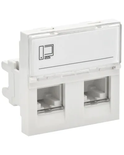 Розетка RJ45 кат.5E PRIMER РКИ-22-00-П-5 белый IEK (PR-KK40D-RI-0-2-2C5EU-K01). Розетка RJ-45. IEK в Вологде