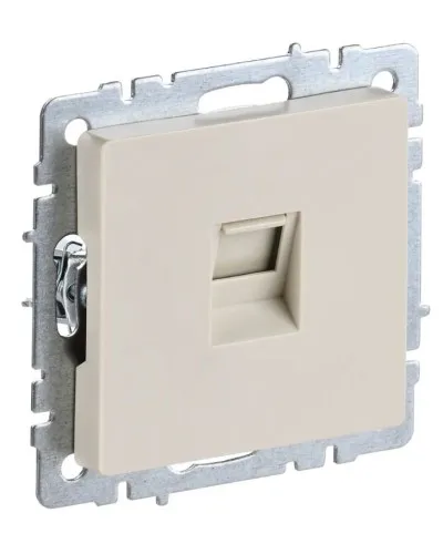 Розетка RJ45 РК10-БрКр кат.5E бежевый BRITE (BR-K10-1-K10). Розетка компьютерная. IEK в Вологде