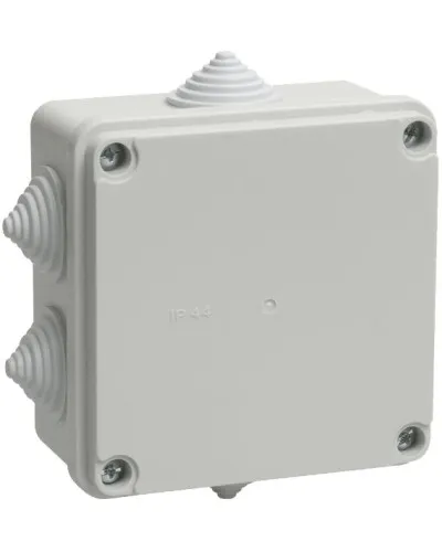 Коробка распаячная КМ41233 100х100х50 открытой проводки IP44 6 гермовводов серая (UKO11-100-100-050-K41-44). Коробка распаячная безгалогенная (HF). IEK в Вологде