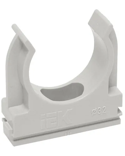 Держатель с защёлкой D25 серый ELASTA (100 шт) (CTA10D-CF25-K41-100). Держатель с защёлкой. IEK в Вологде