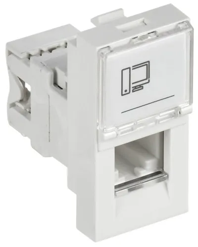 Розетка RJ45 кат.6 PRIMER РКИ-10-00-П-6 белый IEK (PR-KK40D-RI-0-1-C06U-K01). Розетка RJ-45. IEK в Вологде