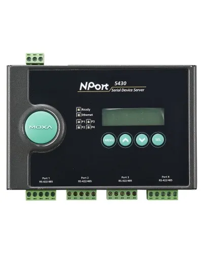 NPort 5430. 4-портовый асинхронный сервер. MOXA в Вологде