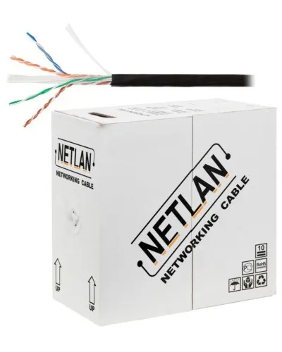 U/UTP 4pair, Cat6, Solid, Out, PE (EC-UU004-6-PE-BK). Кабель «витая пара» (LAN) для структурированных систем связи. NETLAN в Вологде