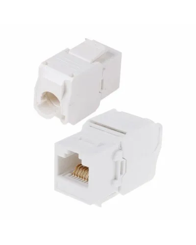 Модуль Keystone Jack RJ-45(8P8C) UTP, CAT 6, тип 180 градусов, самозажимной, белый REXANT (05-1052): Модуль Keystone Jack в Вологде