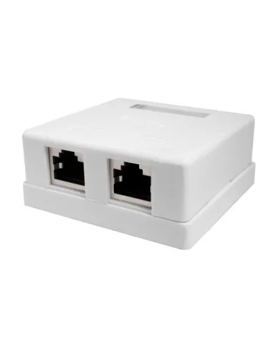 Розетка настенная RJ-45, 8P8C, Cat.5e, 2 порта, FTP (10-0308). Компьютерная розетка. SUPRLAN в Вологде
