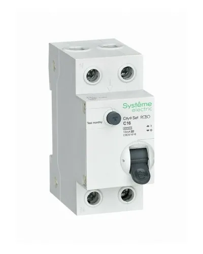 City9 Set 1P+N С 16А 4.5kA 10мА A 230В (C9D51616). Автоматический выключатель дифференциального тока. Systeme Electric в Вологде