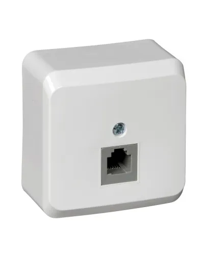 Этюд розетка RJ11 1-местная, о/у, белый (TELA-001B). Розетка телефонная. Systeme Electric в Вологде