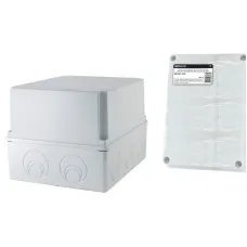 Коробка ОП 240х195х165мм, крышка, IP55, монтажная плата, кабельные вводы d28-3шт, d37-2шт (SQ1401-1344). Распаячная коробка. TDM ЕLECTRIC