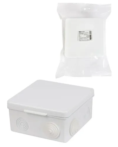 Коробка ОП 100х100х55мм, крышка, IP54, 8вх. (SQ1401-0513). Распаячная коробка. TDM ЕLECTRIC в Вологде