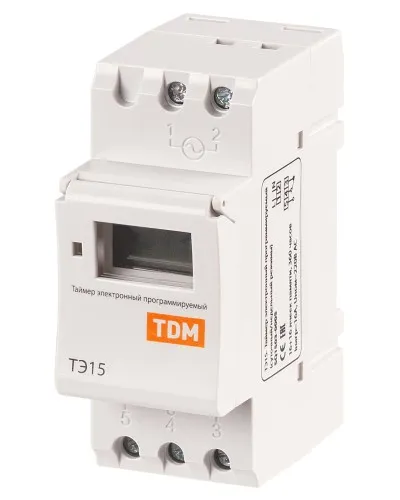 ТЭ15-1мин/7дн-16on/off-16А-DIN TDM (SQ1503-0005). Таймер электронный. TDM ЕLECTRIC в Вологде