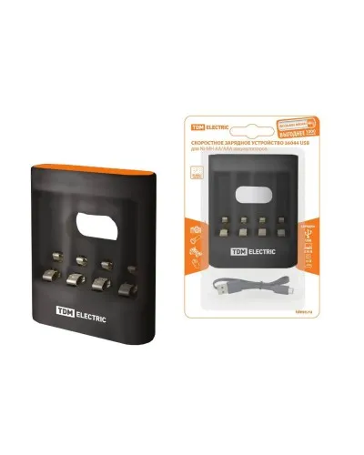 Зарядное устройство 36044 (3600mA 4слота АА/ААА 4 кан.USB) (SQ1702-0100). Зарядное устройство. TDM ЕLECTRIC в Вологде